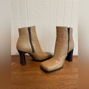 Vintage Aldo Leather Heeled Ankle Boots Y2K 90s